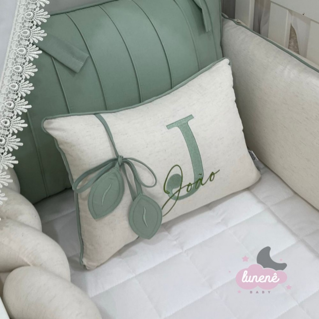 Almofada Personalizada Folhas Baby Verde Malva