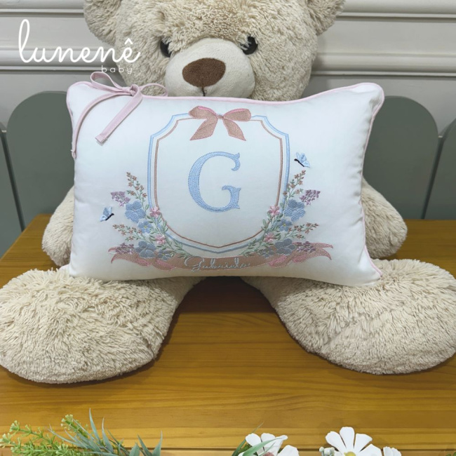 Almofada Personalizada Lunenê Baby Brasão 400 Fios 4582