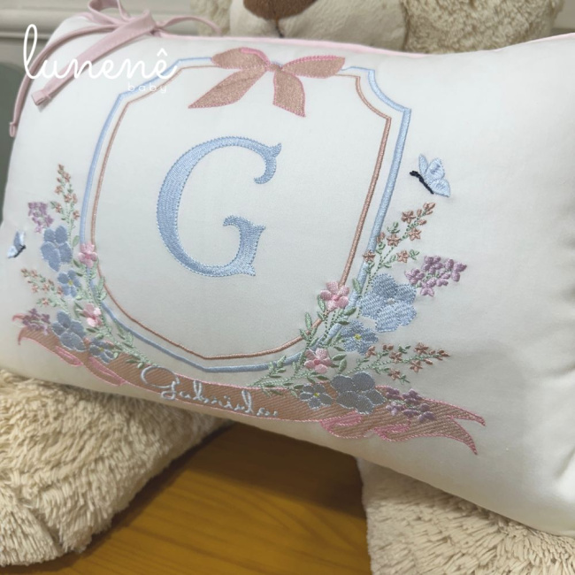 Almofada Personalizada Lunenê Baby Brasão 400 Fios 4582