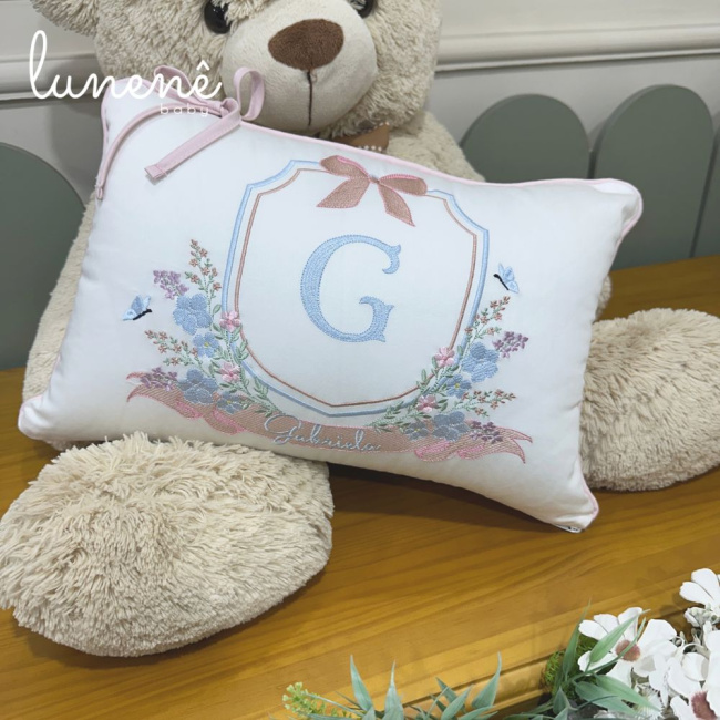 Almofada Personalizada Lunenê Baby Brasão 400 Fios 4582