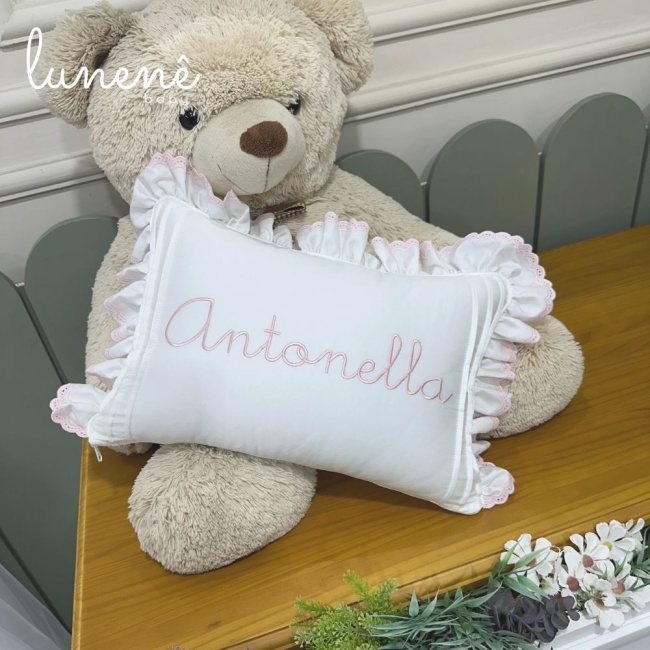 Almofada Personalizada Lunenê Baby Castelli Rosa 400 Fios 4583