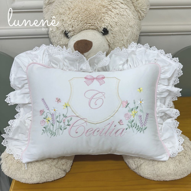 Almofada Personalizada Lunenê Baby Premium 400 Fios 4558