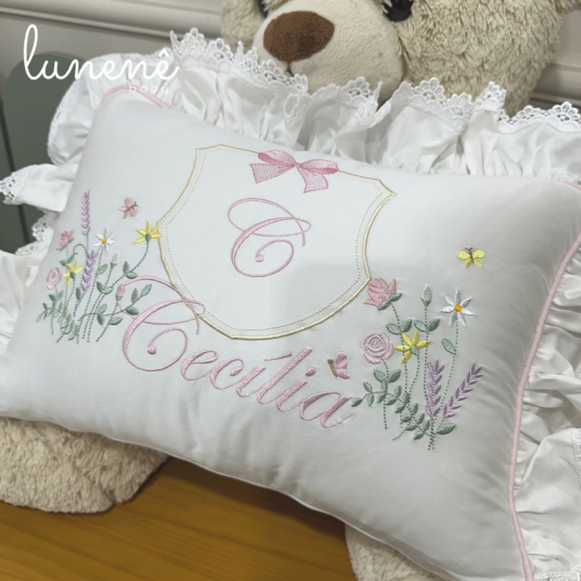 Almofada Personalizada Lunenê Baby Premium 400 Fios 4558