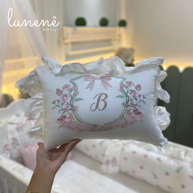 Almofada Personalizada Lunenê Baby Premium 400 Fios 4564