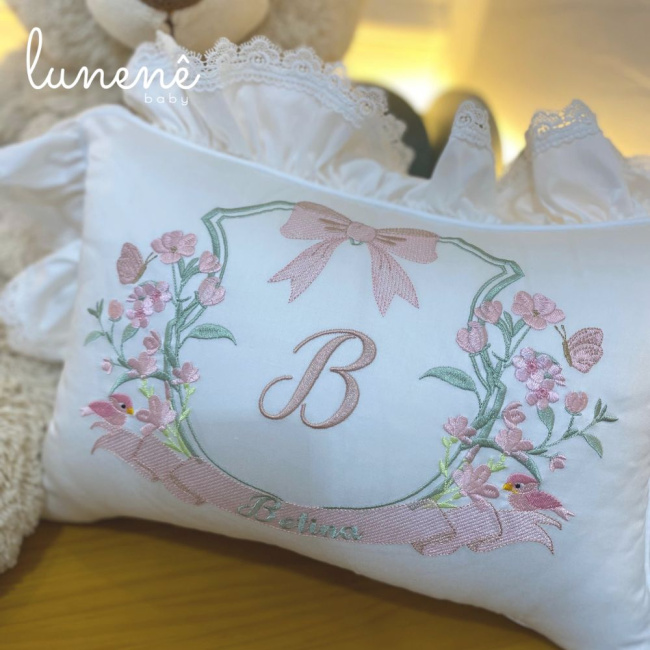Almofada Personalizada Lunenê Baby Premium 400 Fios 4564