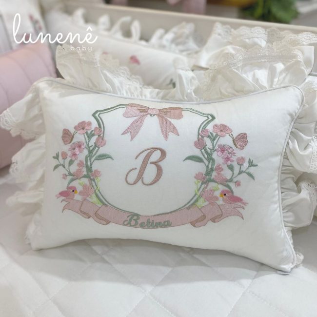 Almofada Personalizada Lunenê Baby Premium 400 Fios 4564