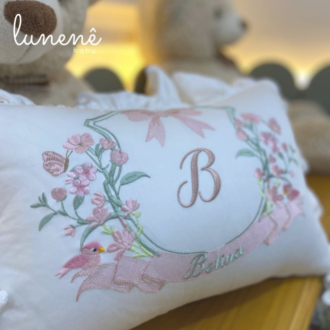 Almofada Personalizada Lunenê Baby Premium 400 Fios 4564