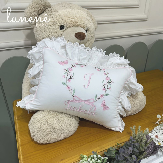 Almofada Personalizada Lunenê Baby Premium 400 Fios 4565