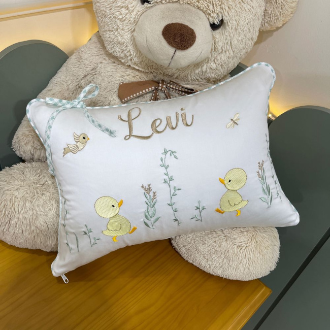 Almofada Personalizada Patinho Baby 400 Fios 4505