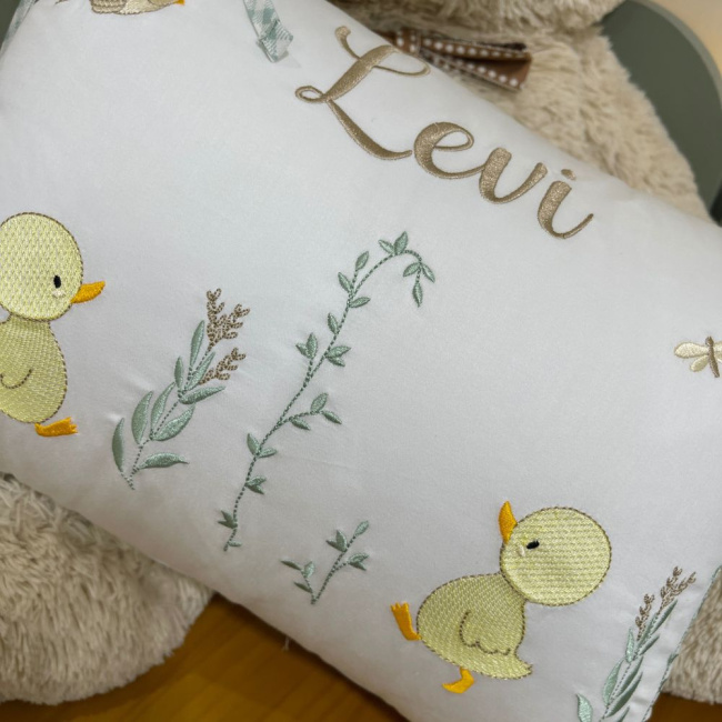 Almofada Personalizada Patinho Baby 400 Fios 4505
