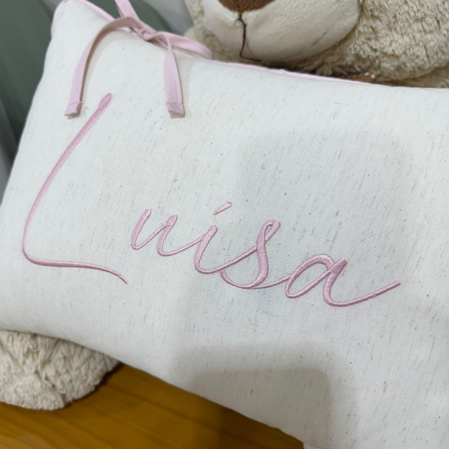 Almofada Personalizada Percal Linho Rose 200 Fios