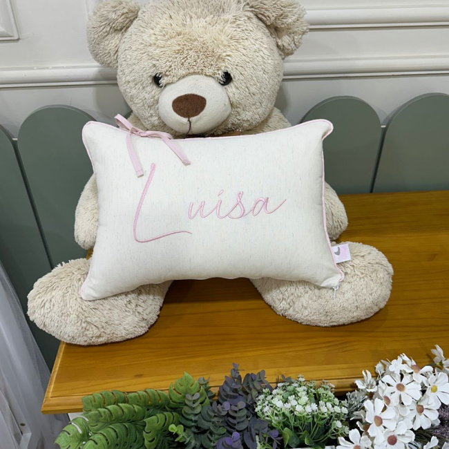 Almofada Personalizada Percal Linho Rose 200 Fios