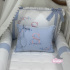 Almofada Personalizada Personale Baby Azul Chambre e Rose 200 Fios