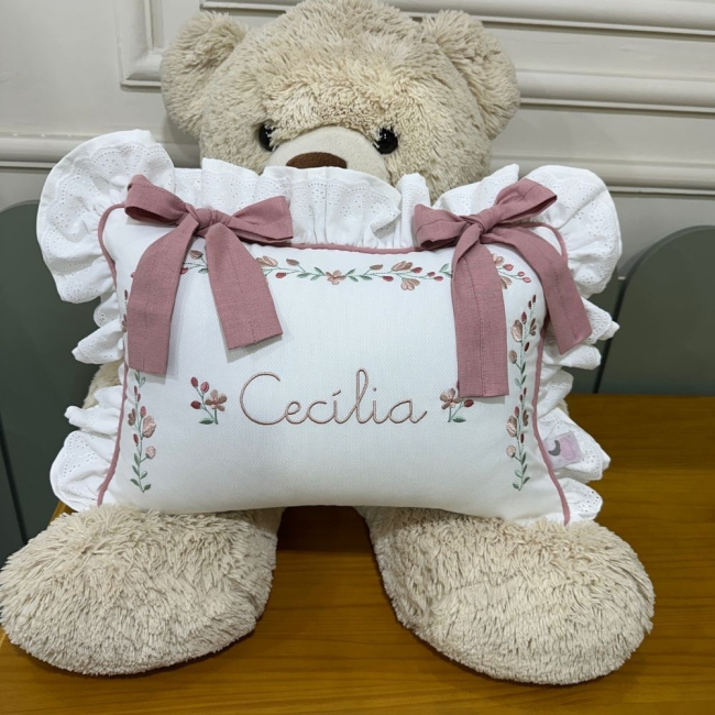 Almofada Personalizada Piquezinho Floral 400 Fios 4528