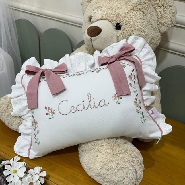 Almofada Personalizada Piquezinho Floral 400 Fios 4528