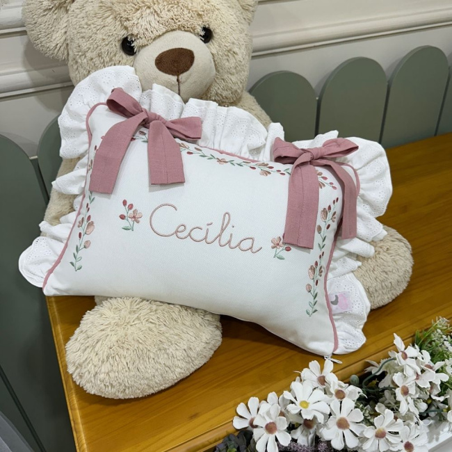 Almofada Personalizada Piquezinho Floral 400 Fios 4528