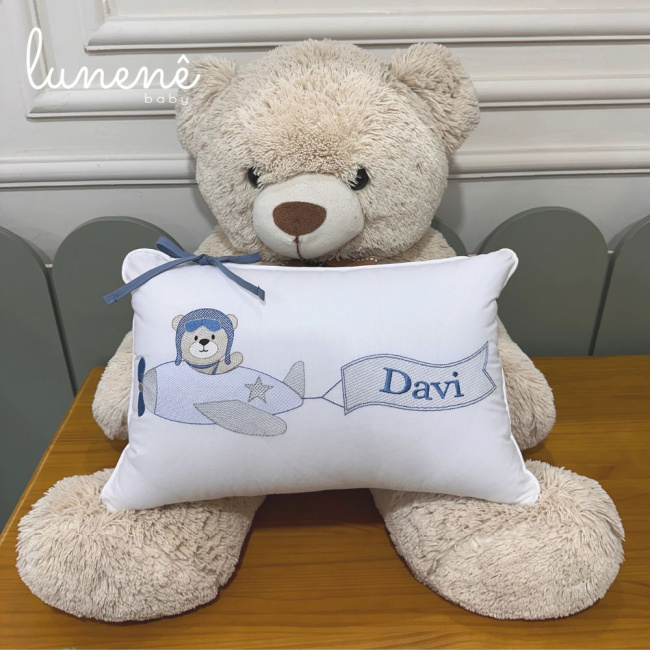 Almofada Personalizada Urso Aviador 200 Fios 4578