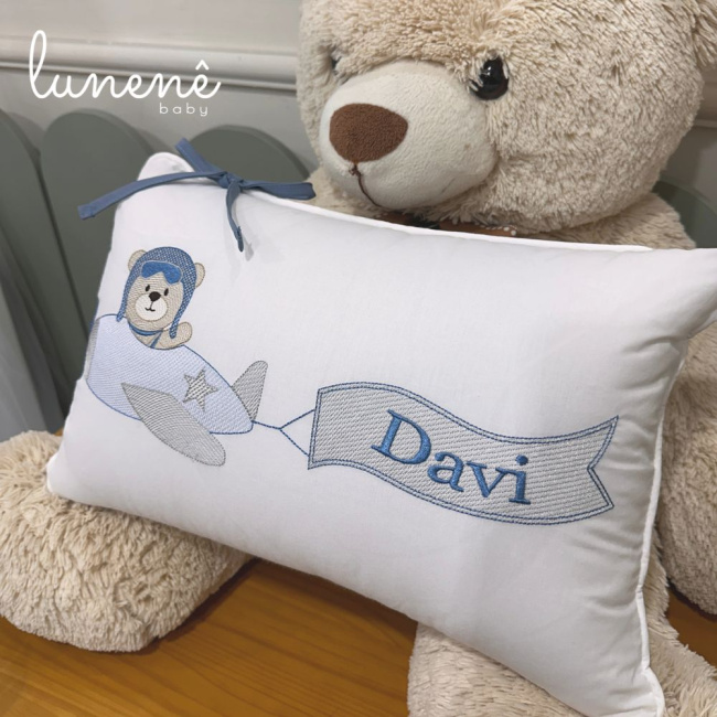 Almofada Personalizada Urso Aviador 200 Fios 4578