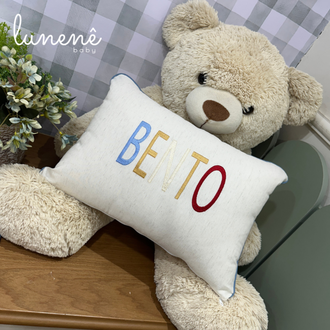 Almofada Personalizada Xadrez Azul Bento 4681