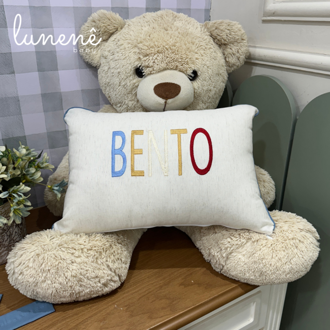 Almofada Personalizada Xadrez Azul Bento 4681