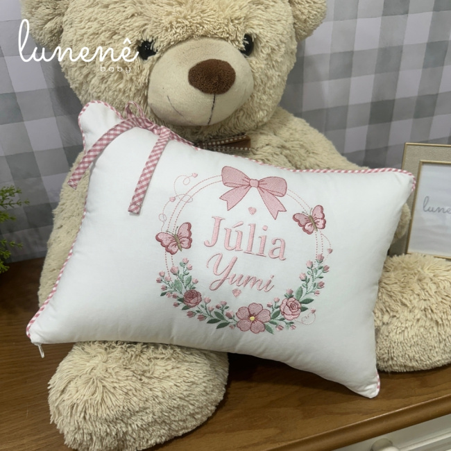 Almofada Personalizada Xadrez Rosa 4695
