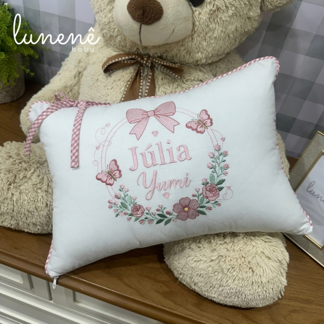 Almofada Personalizada Xadrez Rosa 4695