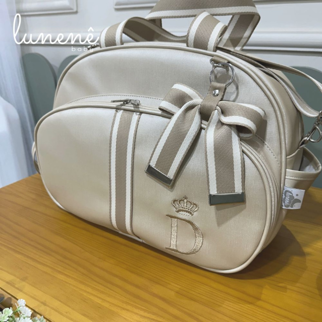 Bolsa Maternidade Cáqui Personalizada 4450