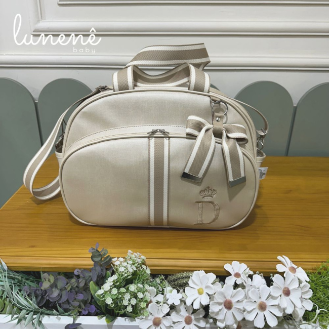 Bolsa Maternidade Cáqui Personalizada 4450