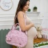 Bolsa Maternidade Personalizada Tecido Xadrez Rosa 4612