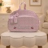 Bolsa Maternidade Personalizada Tecido Xadrez Rosa 4612