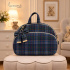 Bolsa Maternidade Tecido Xadrez Azul Davi 4682