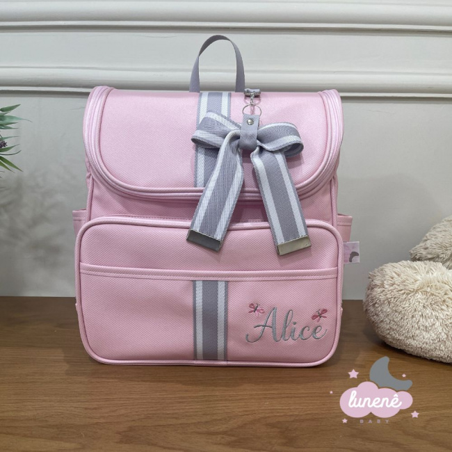 Bolsa Mochila Lunenê Baby Rosa Leader