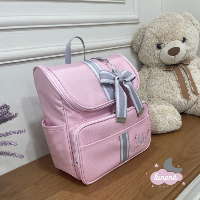 Bolsa Mochila Lunenê Baby Rosa Leader