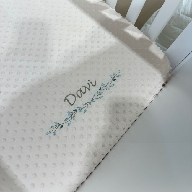 Cobertor Bebê Dupla Face Personalizado Palha 1.50 X 1.00