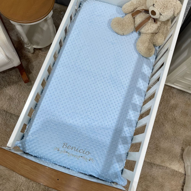 Cobertor Bebê Personalizado Sweet Baby Azul 1.50 X 1.00
