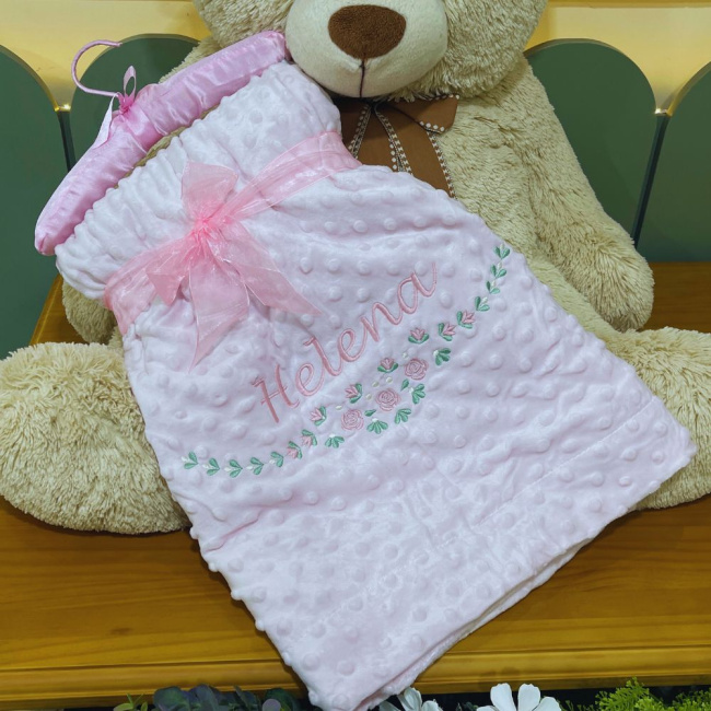 Cobertor Bebê Personalizado Sweet Baby Rosa 1.50 X 1.00