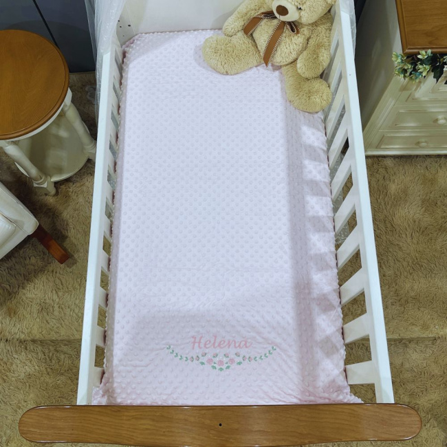 Cobertor Bebê Personalizado Sweet Baby Rosa 1.50 X 1.00