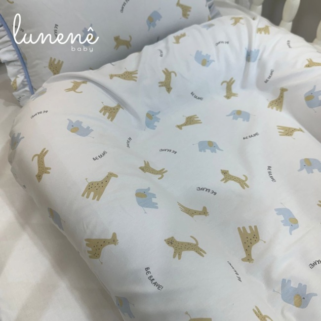 Cochilinho Baby 70 x 45 Azul Bichinhos 160 Fios 4615