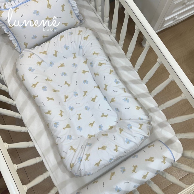 Cochilinho Baby 70 x 45 Azul Bichinhos 160 Fios 4615