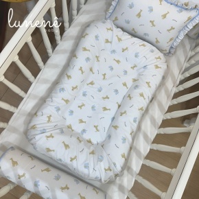 Cochilinho Baby 70 x 45 Azul Bichinhos 160 Fios 4615