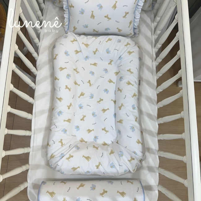 Cochilinho Baby 70 x 45 Azul Bichinhos 160 Fios 4615