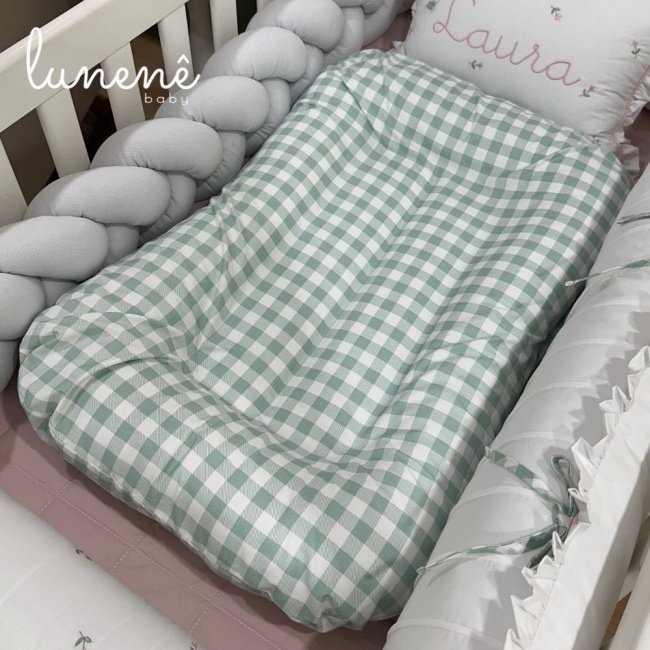 Cochilinho Baby 70 x 45 Xadrez Verde 4632