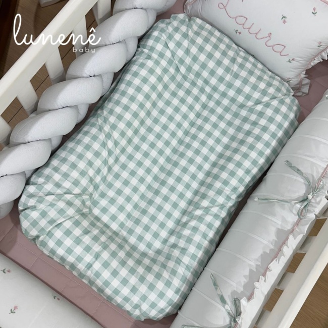 Cochilinho Baby 70 x 45 Xadrez Verde 4632