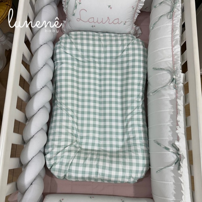 Cochilinho Baby 70 x 45 Xadrez Verde 4632