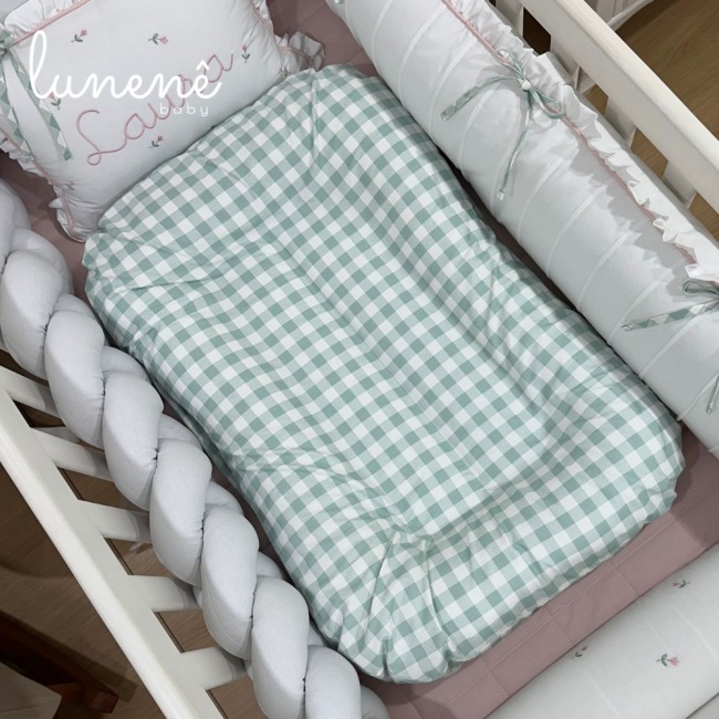 Cochilinho Baby 70 x 45 Xadrez Verde 4632