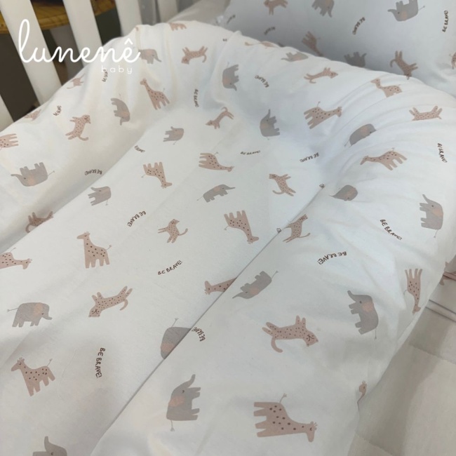Cochilinho Baby 70 x 45 Rose Bichinhos 160 Fios 4617
