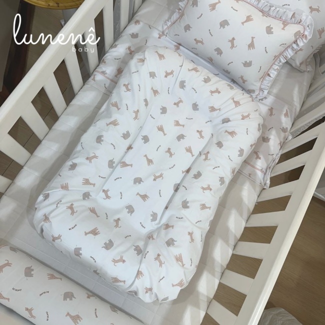 Cochilinho Baby 70 x 45 Rose Bichinhos 160 Fios 4617