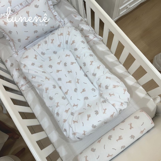 Cochilinho Baby 70 x 45 Rose Bichinhos 160 Fios 4617