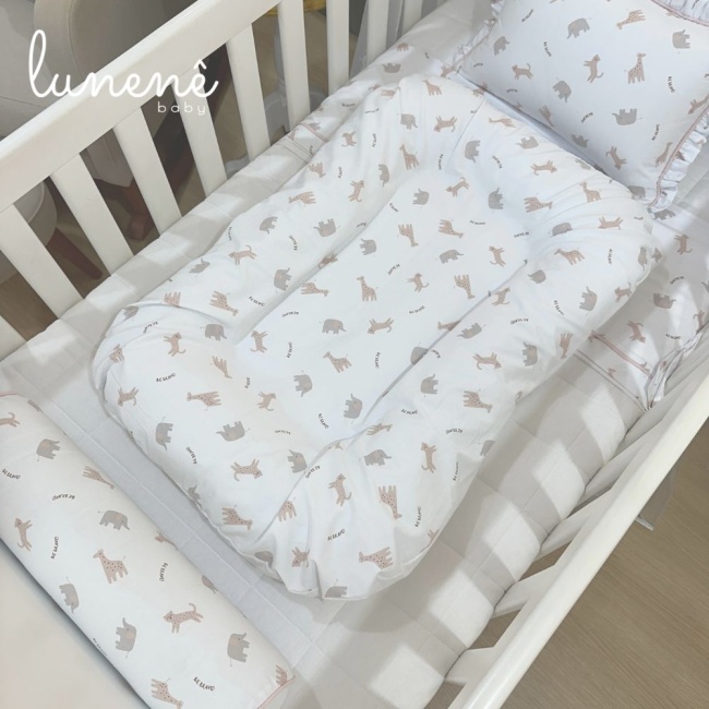 Cochilinho Baby 70 x 45 Rose Bichinhos 160 Fios 4617