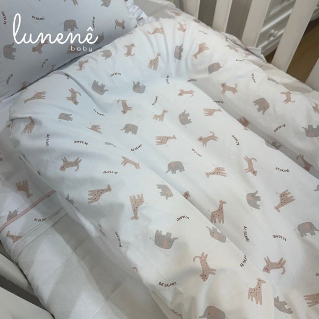 Cochilinho Baby 70 x 45 Rose Bichinhos 160 Fios 4617